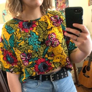 Vintage 90s y2k Express floral top